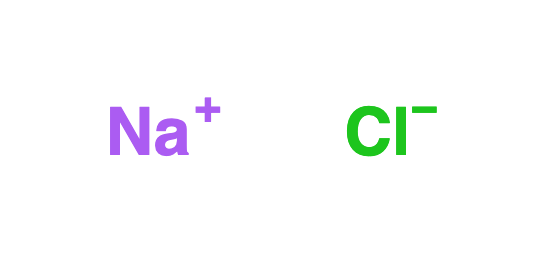 Sodium chloride (structural formula)